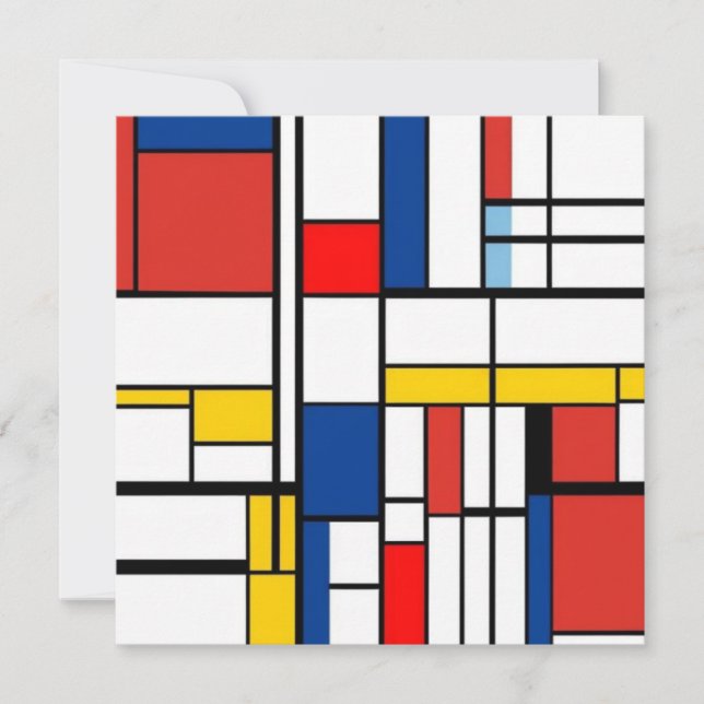 Cartão De Agradecimento Piet Mondrian (Frente)