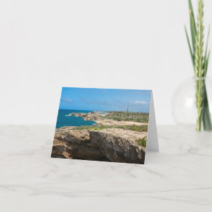 Cartão De Agradecimento Pilhas e praias costeiras em Cueva del Indio