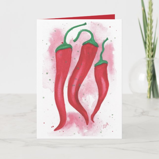 Cartão De Agradecimento Pimentos picantes (Frente)