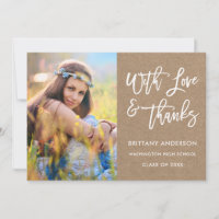 Pincel Script Love Graduation Kraft
