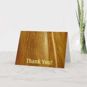 Cartão De Agradecimento Pine Wood II Faux Textura em madeira