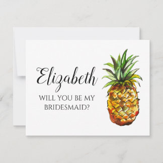 Cartão De Agradecimento Pineapple Você Será Minha Proposta De Bridesmaid