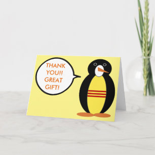 Cartão De Agradecimento Pinguim Ms Falante Personalizada do Vietnã do Sul