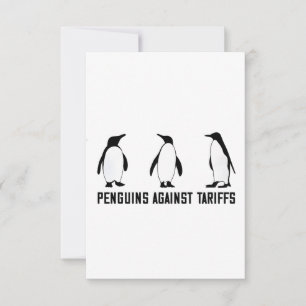Cartão De Agradecimento Pinguins Contra Tarifas Anti-Trump Taxesx