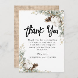 Cartão de Agradecimento Pinheiro Abeto Plano