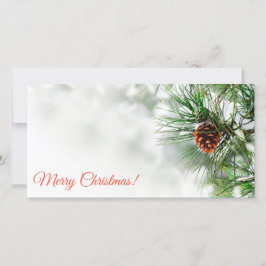 Cartão De Agradecimento Pinheiro coberto de neve