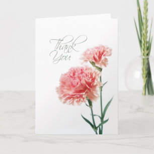 Cartão De Agradecimento Pink Carnation Thank You Card