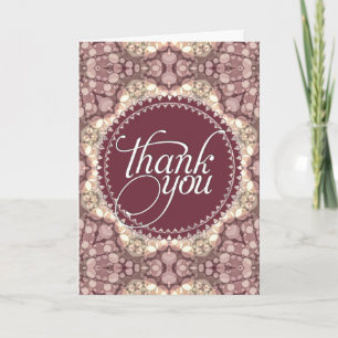 Cartão De Agradecimento Pink & Cream Thank You Cards