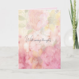 CARTÃO DE AGRADECIMENTO PINK FLORAL MIX SYMPATHY CARD