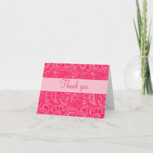 Cartão De Agradecimento Pink Mini Paisley Note Cards
