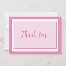 Cartão De Agradecimento Pink Pastel