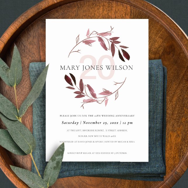 CARTÃO DE AGRADECIMENTO PINK PURPUNA FAUNA WREATH A QUALQUER ANO DE PLACA  (Criador carregado)