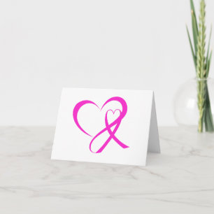 Cartão De Agradecimento Pink Ribbon Thank You or Blank Note