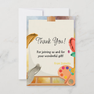 Cartão De Agradecimento Pintando o Aniversário