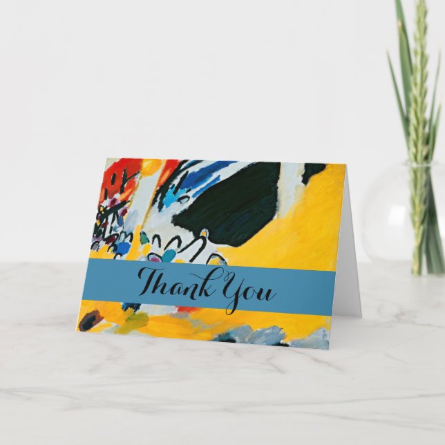 Cartão De Agradecimento Pintura de Abstrato do concerto de Impressão de Ka (Frente)