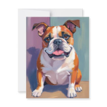 Pintura de Pet Bulldog Aquarela Caprichosa Cachorr