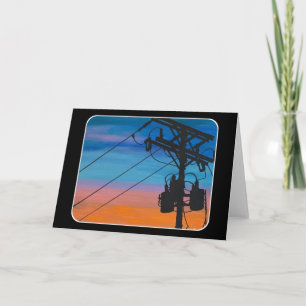 Cartão De Agradecimento Pintura 'Sunset Hum' em um