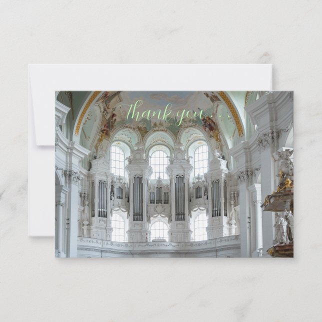 Cartão De Agradecimento Pipe organ thank you card for musicians (Frente)