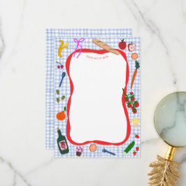 Cartão De Agradecimento Piquenique Xadrez Moderno Fofo ANIVERSÁRIO PERSONA