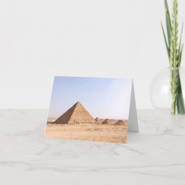 Cartão De Agradecimento Pirâmides de Giza (Frente)