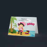 Cartão De Agradecimento Pirata bonito<br><div class="desc">. Sinta livre contactar-me para um pedido ou uma pergunta. ©Mujka de Copyright</div>