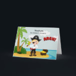 Cartão De Agradecimento Pirata bonito<br><div class="desc">. Sinta livre contactar-me para um pedido ou uma pergunta. ©Mujka de Copyright</div>