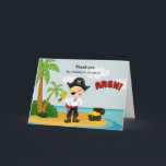 Cartão De Agradecimento Pirata bonito<br><div class="desc">. Sinta livre contactar-me para um pedido ou uma pergunta. ©Mujka de Copyright</div>