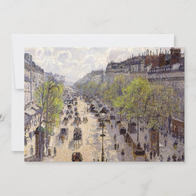 Cartão De Agradecimento Pissarro - Boulevard Montmartre, Primavera (Frente)