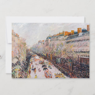 Cartão De Agradecimento Pissarro - Montmartre, Terça-feira de Carnaval no