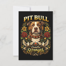 Cartão De Agradecimento Pit Bull: Gentle Strength