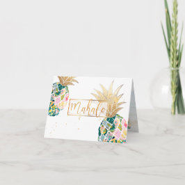 Cartão De Agradecimento PixDezines Aloha Pineapple/Mahalo