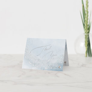 Cartão De Agradecimento PixDezines Aquarela Tinta Alcoólica Azul Bat Mitzv