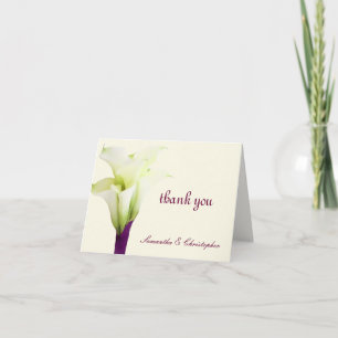 Cartão De Agradecimento PixDezines calla lilies, wedding thank you