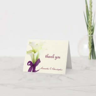 Cartão De Agradecimento PixDezines calla lilies, wedding thank you