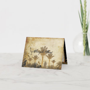 Cartão De Agradecimento PixDezines fontes vintage de palmeira/DIY +cor!