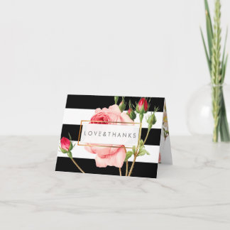 Cartão De Agradecimento PixDezines Rosas Vintage/Redoute/Obrigado