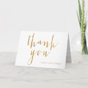 Cartão De Agradecimento PixDezines thank you cards/faux gold leaf