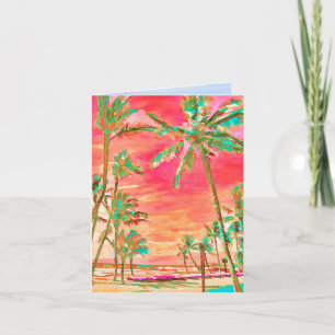 Cartão De Agradecimento PixDezines Vintage Havaí/Obrigado