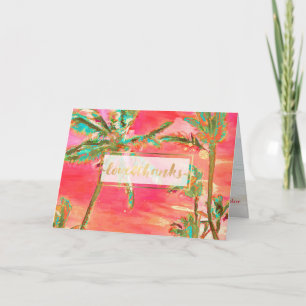 Cartão De Agradecimento PixDezines Vintage Hawaii/Thank You