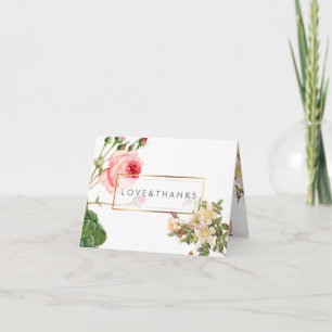 Cartão De Agradecimento PixDezines Vintage Roses/Redoute/Thank You