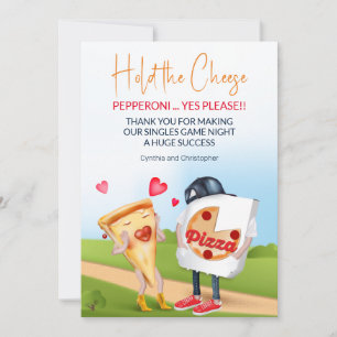 Cartão De Agradecimento Pizza Amor Engraçado