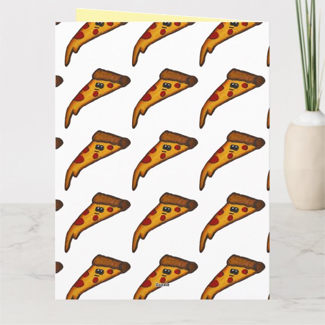 Cartão De Agradecimento Pizza Party Obrigado (Verso)