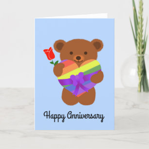 Cartão De Agradecimento Placa #2 do Bonito Urso de Teddy do Feliz Aniversá