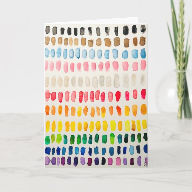 Cartão De Agradecimento Placa Aquarela De Sinalizador De Prioridade Inclus (Frente)