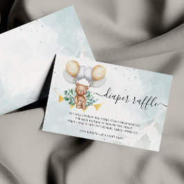 Cartão De Agradecimento Placa Chá de fraldas Raffle Fralda de Espera Inici