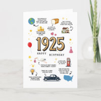 Placa de aniversário 1925 imprimível