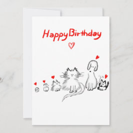 Cartão De Agradecimento Placa de Aniversário Flat 5x7