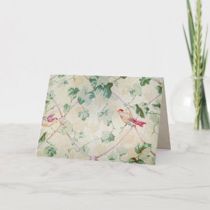 Cartão De Agradecimento placa de anotação do vazio de papel de parede retr