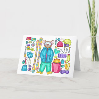 Cartão De Agradecimento Placa de Cores de Água de Espalhamento de Pika