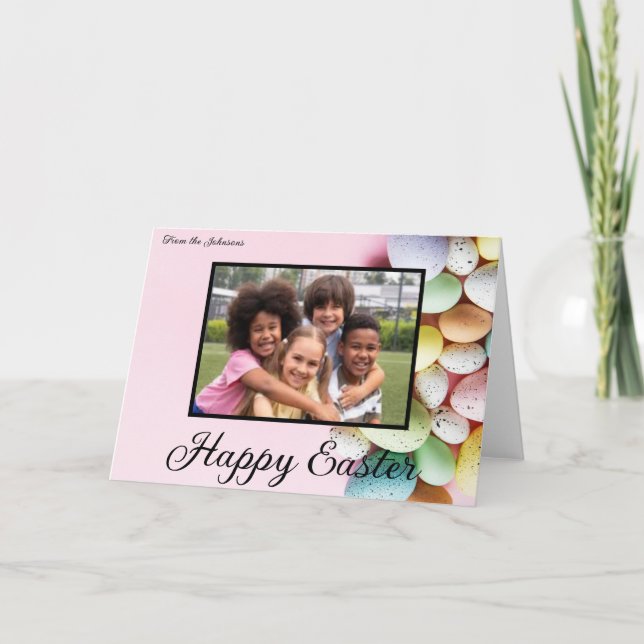 Cartão De Agradecimento Placa de Desejo do felz pascoa (Frente)